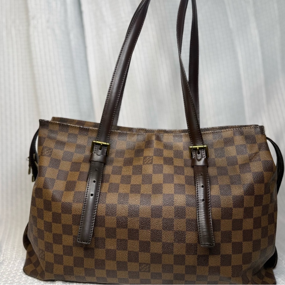 Louis Vuitton Damier Chelsea Tote Brown Checkered Tote
